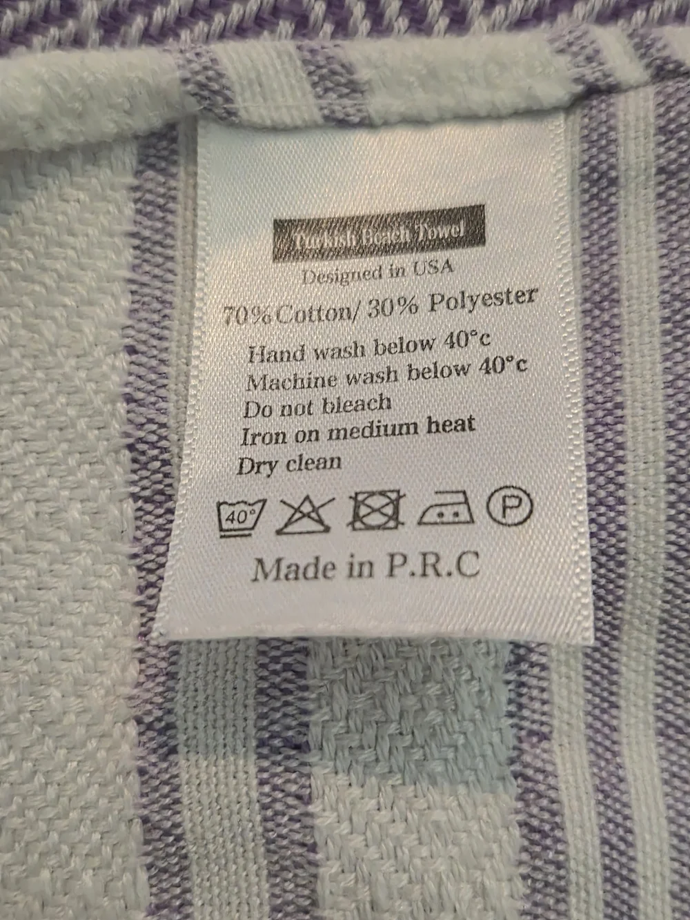Lilac Turkish Throw, Also Known as a Peshtemal or Hammam XL #0232